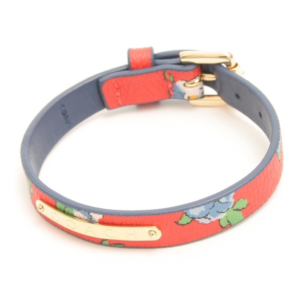 Coach Floral Coated Canvas Buckle Bracelet - Picture 1 of 7